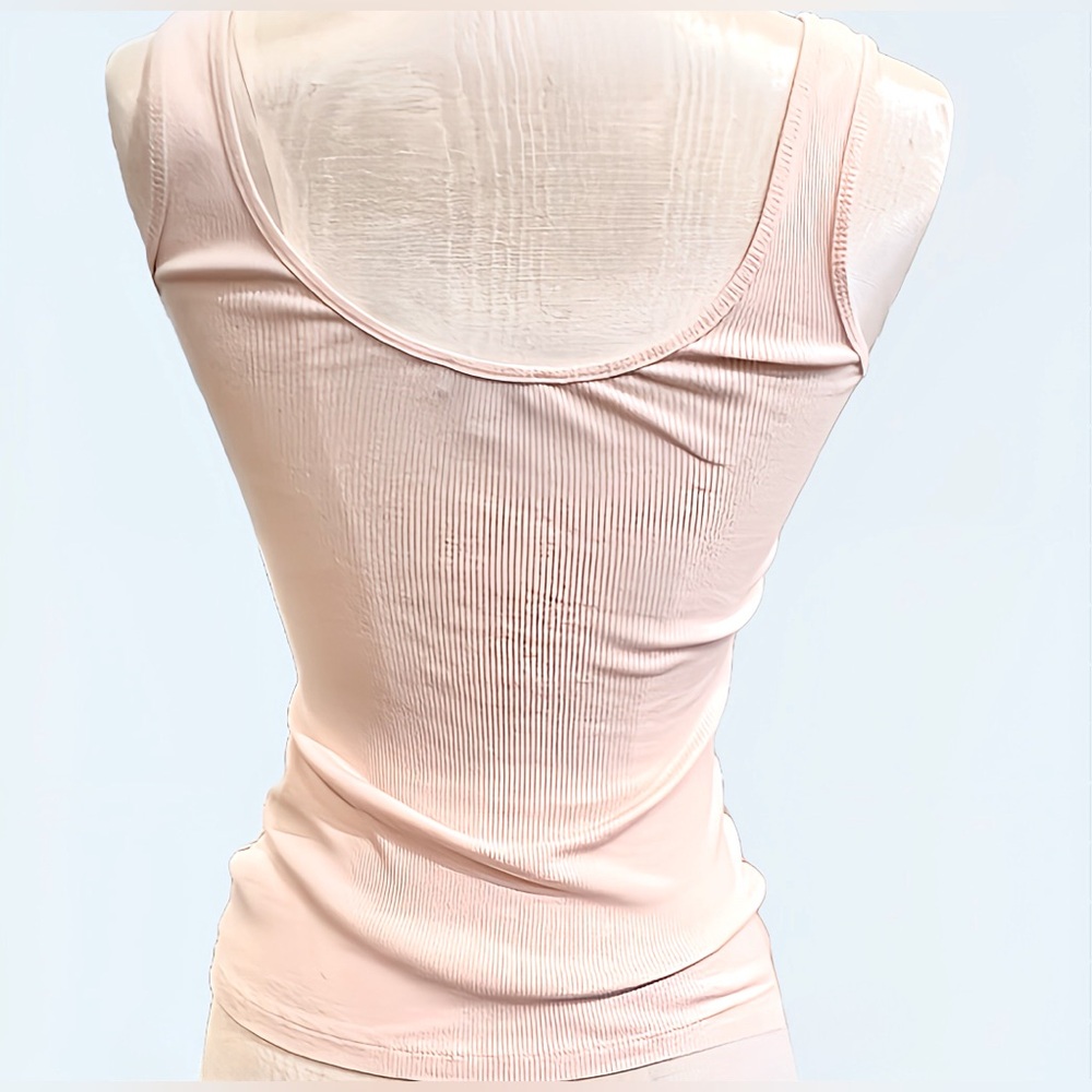 Ribbed Sequin Embellished Tank Top in Rich Cream XS - Picture 4 of 4